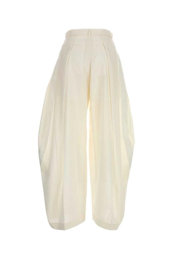  사카이 스트레이트 팬츠 화이트 트윌 와이드 레그 팬츠 오프화이트 - SACAI