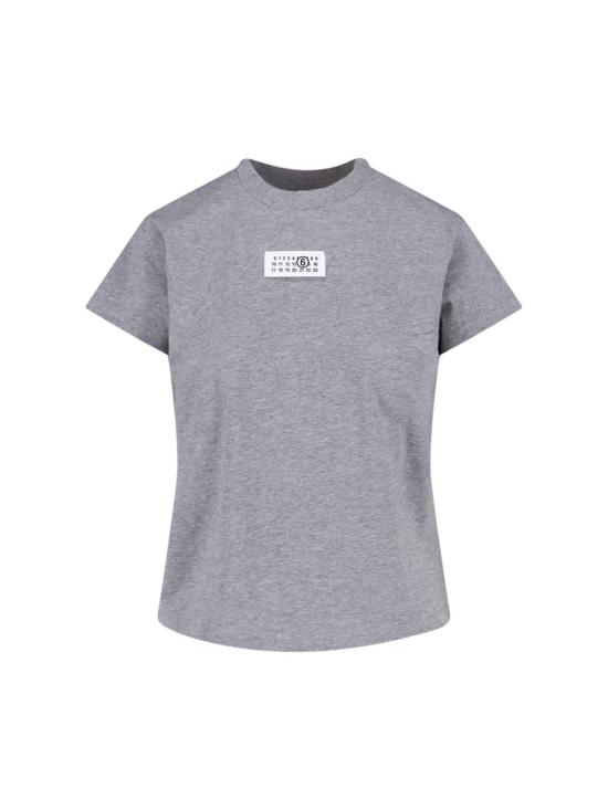  MM6 메종마르지엘라 반팔 티셔츠 Mm6 메종 마르지엘라 로고 티셔츠 그레이