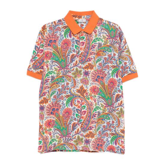  에트로 폴로 티셔츠 스웨터 폴로 셔츠 오렌지