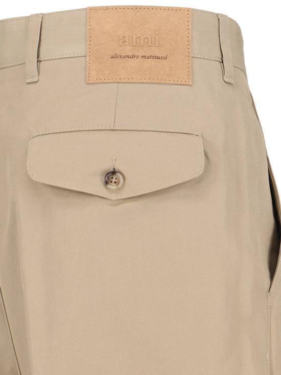  아미 스트레이트 팬츠 알렉상드르 마티우시 코튼  베이지 - AMI