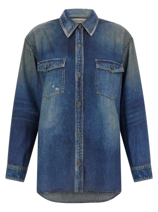  골든구스 데님 셔츠 골든 구스 패티 셔츠 블루