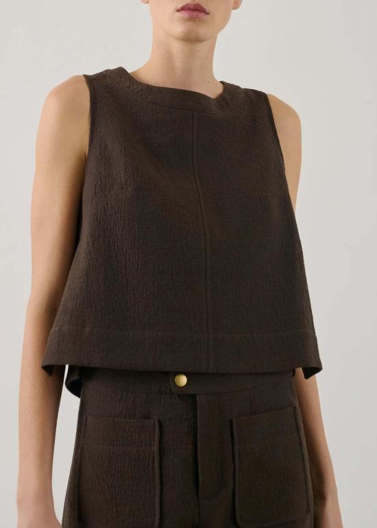  쉐르 민소매 티셔츠 소에르 팜파 탑 - SOEUR