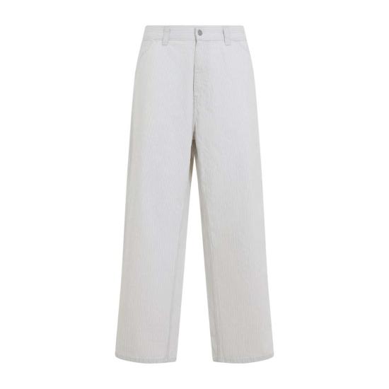  칼하트 스트레이트 팬츠 카하트 머서 싱글 니  머서 스트라이프 그래파이트 왁스 - CARHARTT