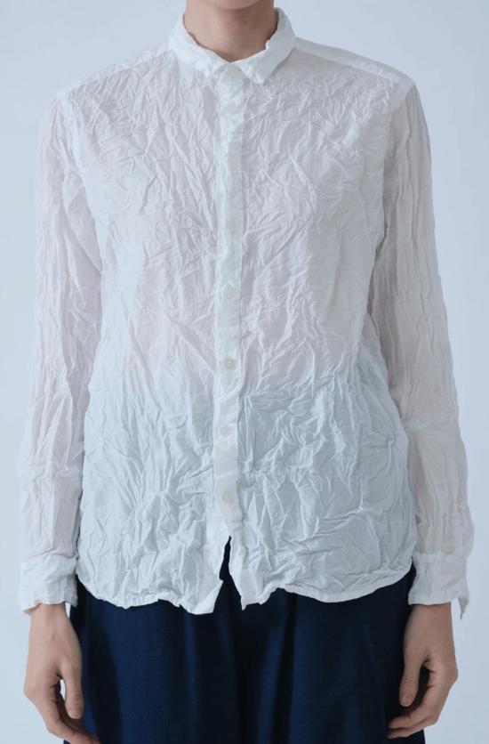 파드칼레 블라우스 Pas De Calais 워싱 코튼 크링클 셔츠