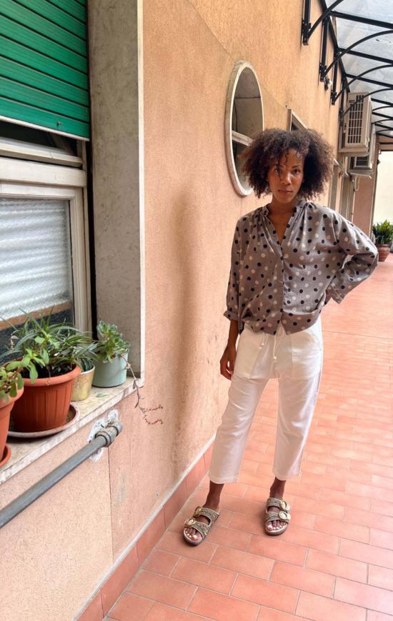  Two 셔츠 투 타이 셔츠 블랙 도트 - TWO