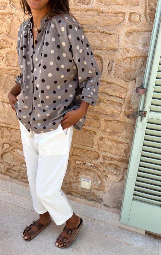  Two 셔츠 투 타이 셔츠 블랙 도트 - TWO