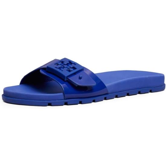  토리버치 뮬/슬리퍼 멜로우 버클 슬라이드 샌들 다크 블루