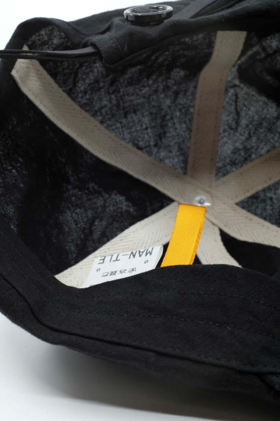  맨틀 모자 R20 C3 블랙 리넨 딥캡 - MAN-TLE