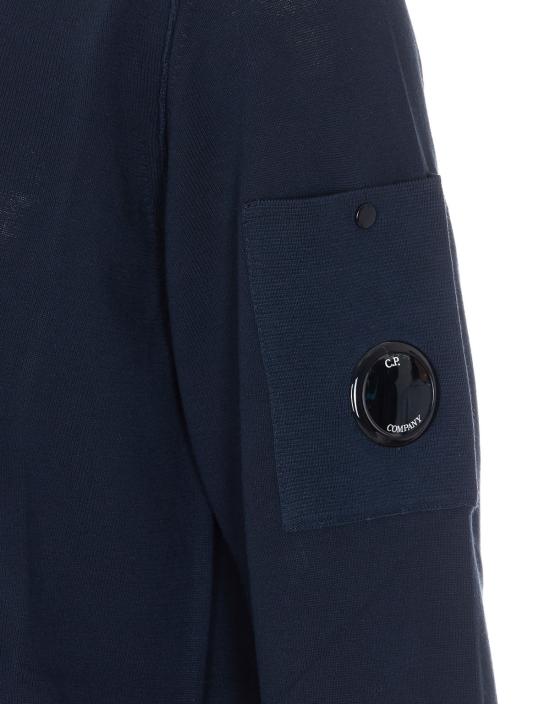  씨피 컴퍼니 스웨터 C.P. 회사 로고  (파란색) - C.P. COMPANY