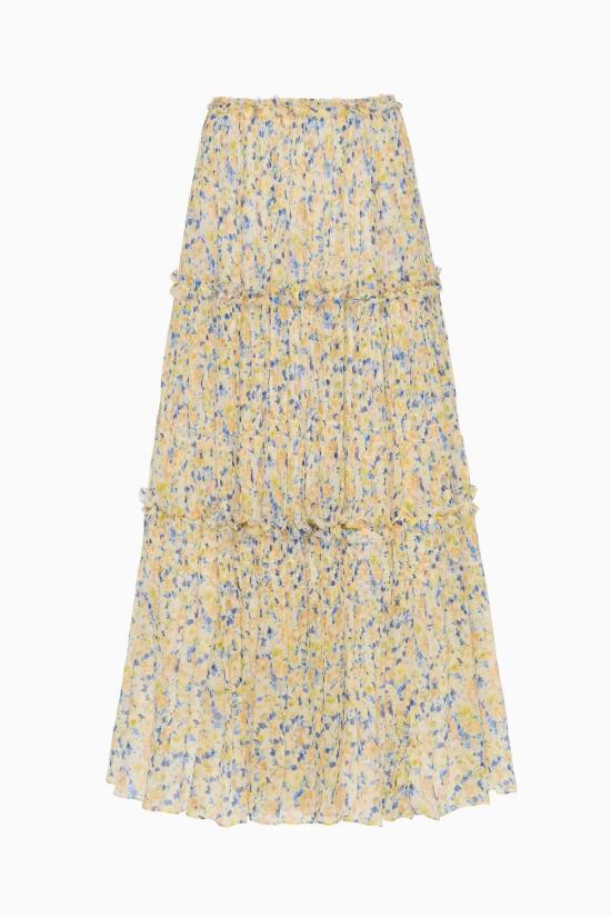  울라 존슨 미디 스커트 버지니 실크 스커트 수선화 - ULLA JOHNSON