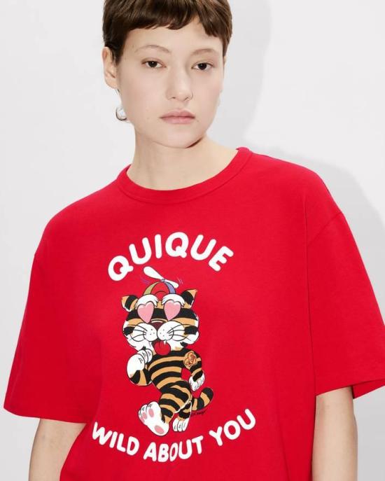 26SS 겐조 반팔 티셔츠 FG55TS2124SK 22 Red - KENZO