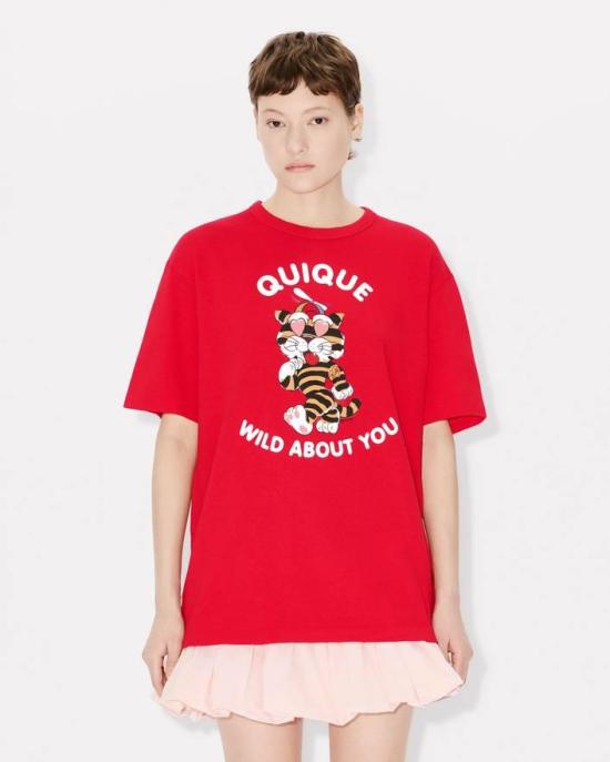 26SS 겐조 반팔 티셔츠 FG55TS2124SK 22 Red - KENZO