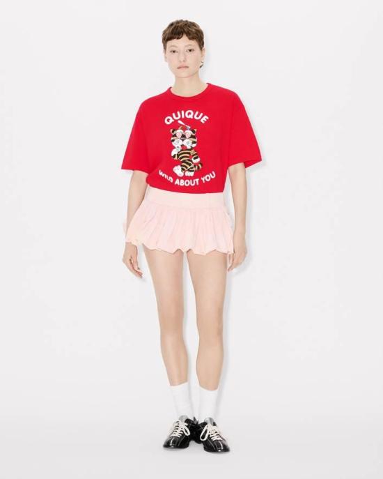 26SS 겐조 반팔 티셔츠 FG55TS2124SK 22 Red - KENZO