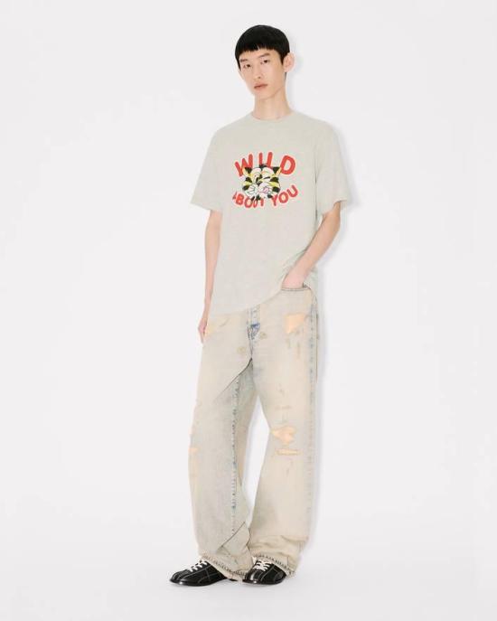 26SS 겐조 반팔 티셔츠 FG55TS2064SG 93 Pale grey - KENZO