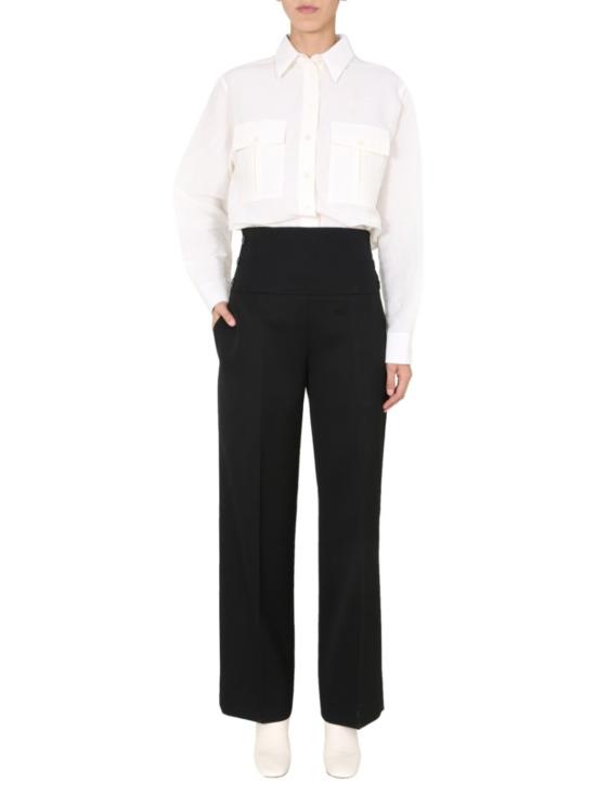  질샌더 스트레이트 팬츠 질 샌더 와이드 레그 테일러드 팬츠 블랙 - JIL SANDER