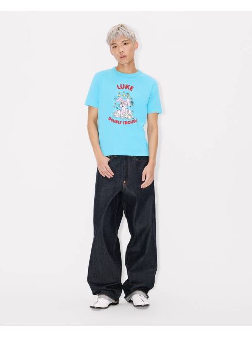 26SS 겐조 반팔 티셔츠 FG55TS1024SK 68 Turquoise - KENZO