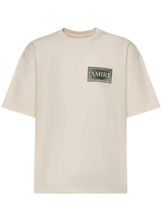  아미리 반팔 티셔츠 샤토 크레스트 코튼 티셔츠 아이보리