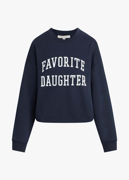  페이보릿 도우터 스웨터 페이버릿 도터 크롭 컬리지 스웨트셔츠 - FAVORITE DAUGHTER