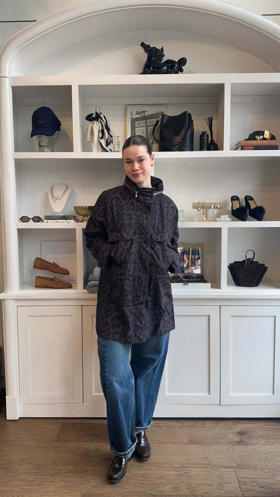  아파리 자켓 스 비 레오파드 레인 재킷 다크 레오파드