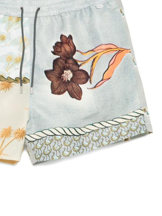  폴 스미스 숏팬츠 프린트 수영 반바지 클리어 블루 - PAUL SMITH