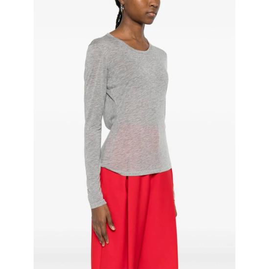  애니빙 긴팔 티셔츠 아니네 빙 티셔츠 탑 그레이 - ANINE BING