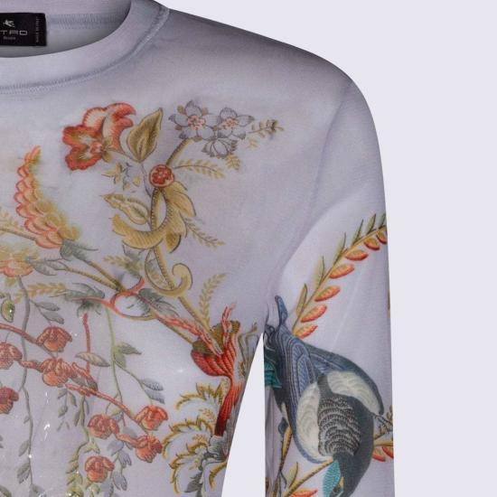  에트로 긴팔 티셔츠 화이트 탑 탑 화이트/멀티 - ETRO