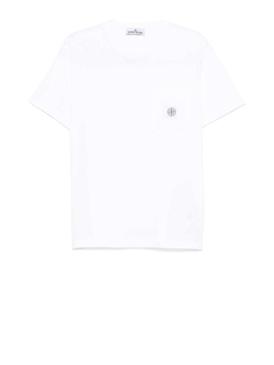  스톤 아일랜드 반팔 티셔츠 티셔츠 화이트