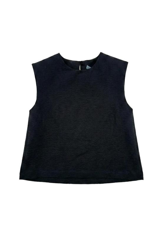  해리스와프런던 블라우스 해리스 워프 런던 시어서커 탑  블랙