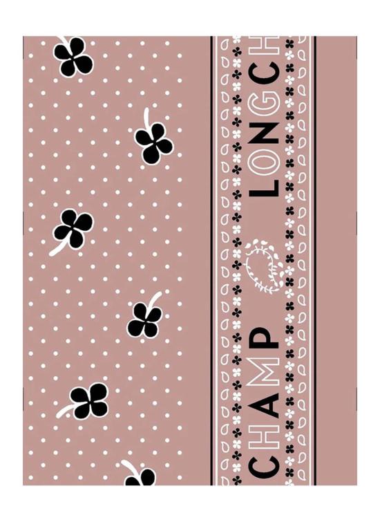  롱샴 머플러/스카프 페이즐리 무늬와 꽃무늬 프린트 실크 핑크 스카프 - LONGCHAMP