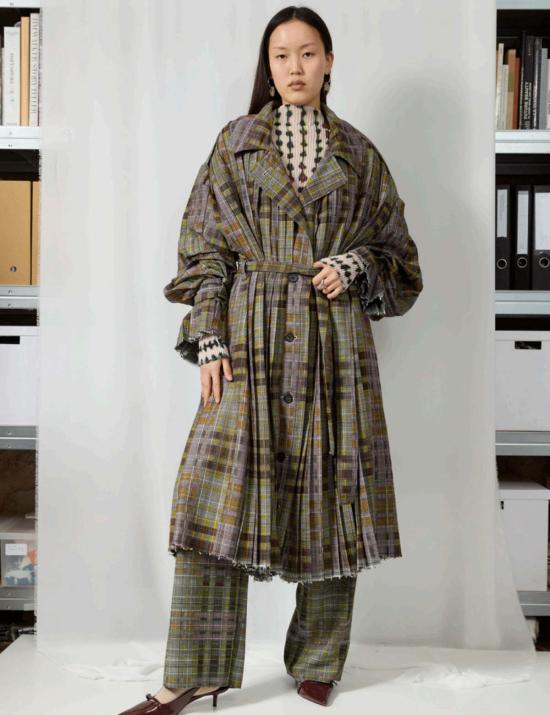  줄리아 호이어 트렌치 코트 에밀 플리츠 코트 라도미르 코트