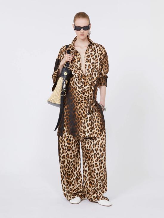 26SS 스포트막스 팔라초 팬츠 2612131052600 001 Brown - SPORTMAX