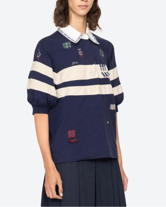  씨뉴욕 폴로 티셔츠 Sea Ny Claira 럭비 셔츠 네이비 - SEA NY