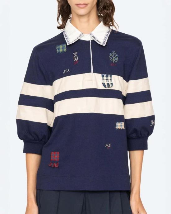  씨뉴욕 폴로 티셔츠 Sea Ny Claira 럭비 셔츠 네이비 - SEA NY