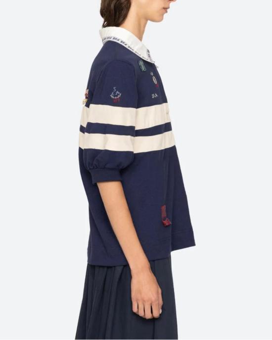  씨뉴욕 폴로 티셔츠 Sea Ny Claira 럭비 셔츠 네이비 - SEA NY