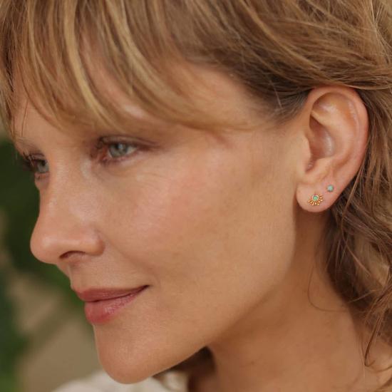  Amano Studio 이어링 아마노 스튜디오 레이즈 오브 라이트 스터드 : 터쿼이즈 - OTHER BRANDS