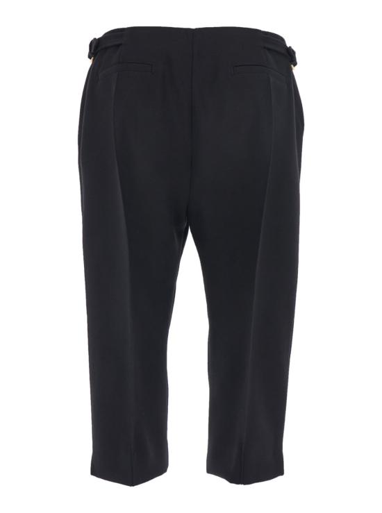  끌로에 숏팬츠 버뮤다 쇼츠 (옆면 버클 여밈 및 앞면 주름 디테일, 블랙) - CHLOE