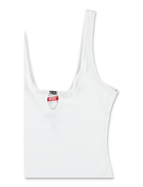  디젤 바디수트 티셔츠 마우라 립 바디수트 화이트 - DIESEL