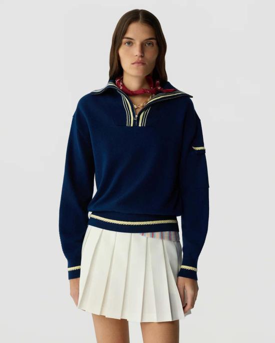  게스트 인 레지던스 스웨터 지브 폴로  네이비