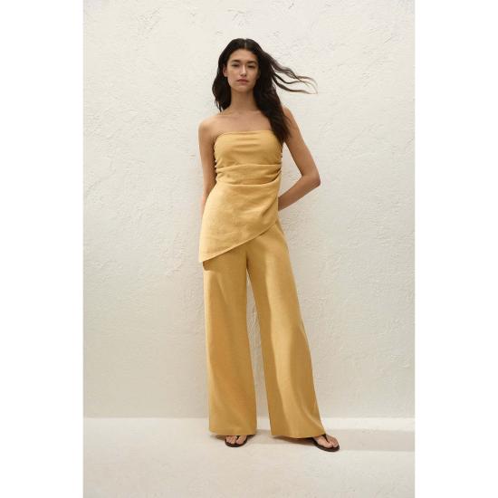  페이스풀더브랜드 스트레이트 팬츠 페이스풀 더 브랜드 시나 팬츠 마리골드