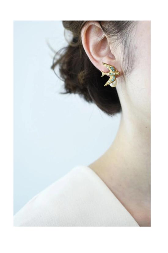  Monshiro 이어링 Tsugumi 청록색 귀걸이 - OTHER BRANDS