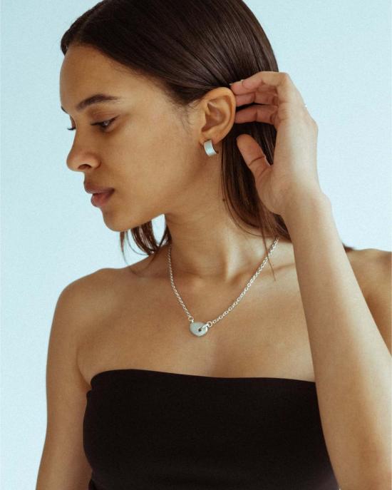  클래식 디자인스 이어링 아크 하프 후프 귀걸이 - CKLASIC DESIGNS