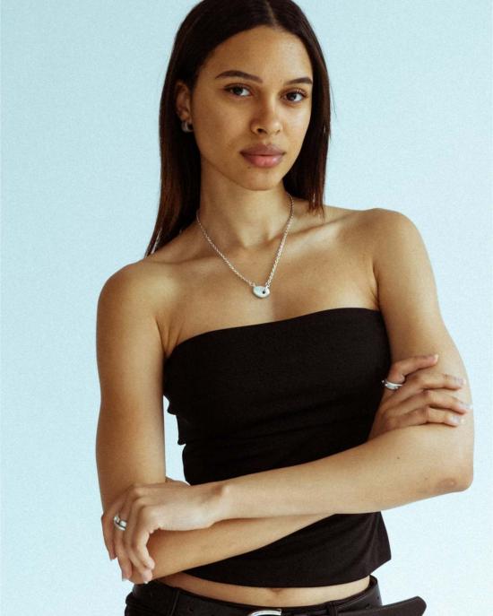  클래식 디자인스 이어링 아크 하프 후프 귀걸이 - CKLASIC DESIGNS