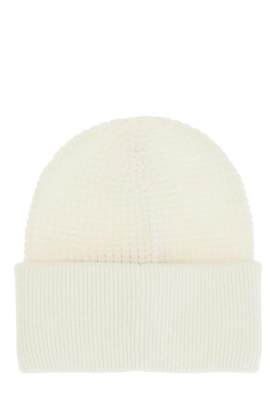  몽클레어 모자 코튼 비니 비앙코 - MONCLER