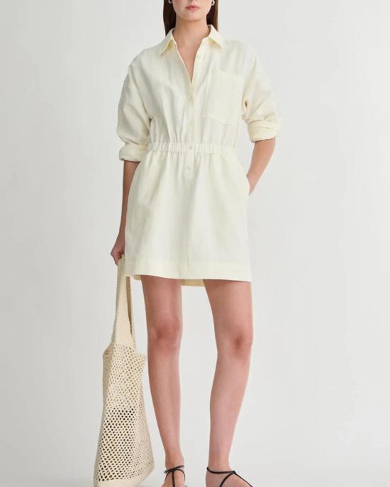  어피스 어파트 숏 원피스 Apiece Apart Kora 미니 드레스 크림