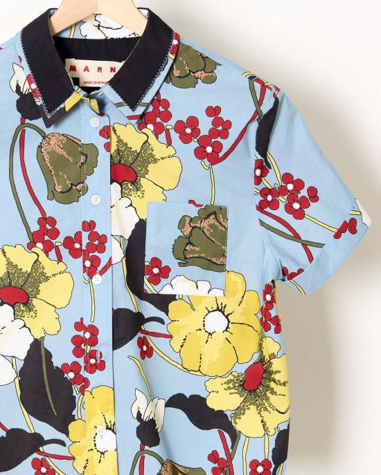  마르니 셔츠 플로럴 포켓 셔츠 - MARNI