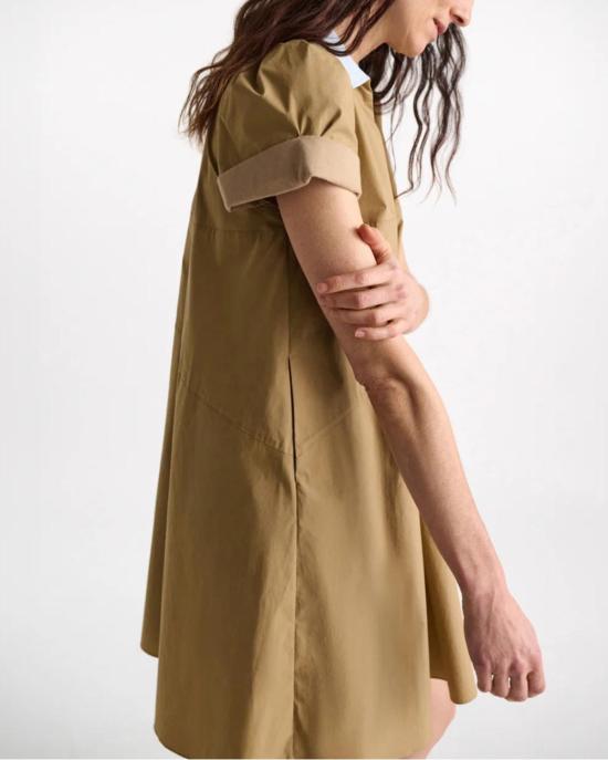  도로시 슈마허 숏 원피스 도로테 슈마허 포플린 파워 드레스 브라운 - DOROTHEE SCHUMACHER