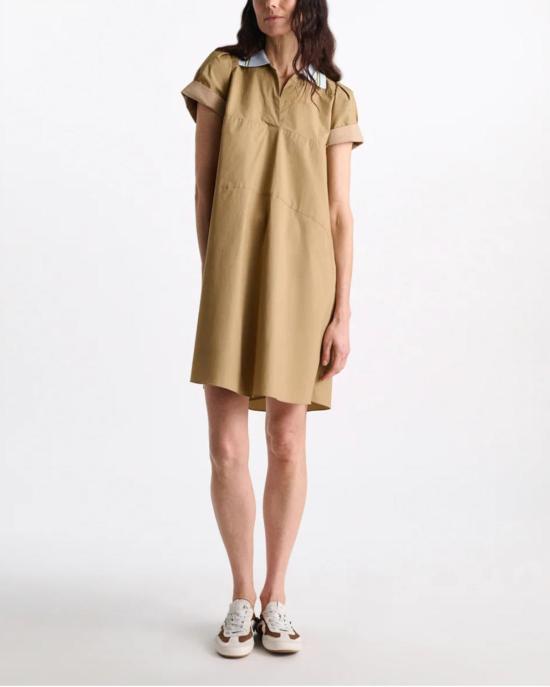  도로시 슈마허 숏 원피스 도로테 슈마허 포플린 파워 드레스 브라운 - DOROTHEE SCHUMACHER