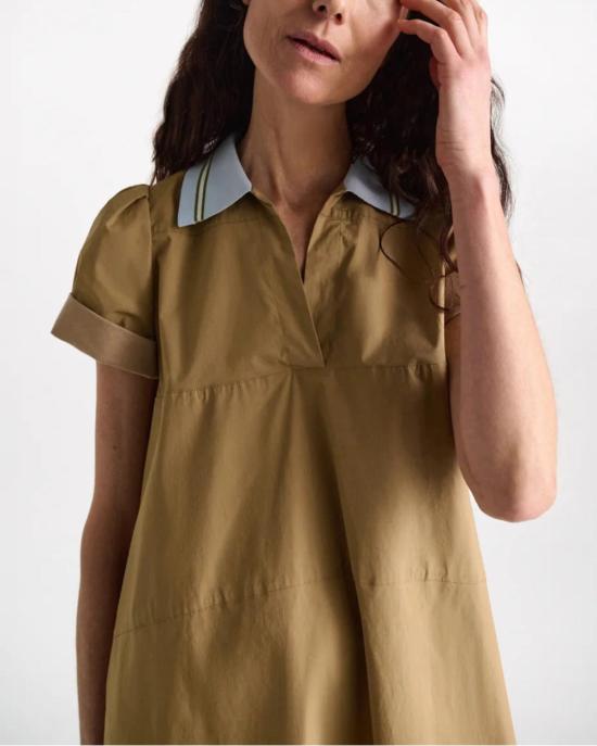  도로시 슈마허 숏 원피스 도로테 슈마허 포플린 파워 드레스 브라운 - DOROTHEE SCHUMACHER