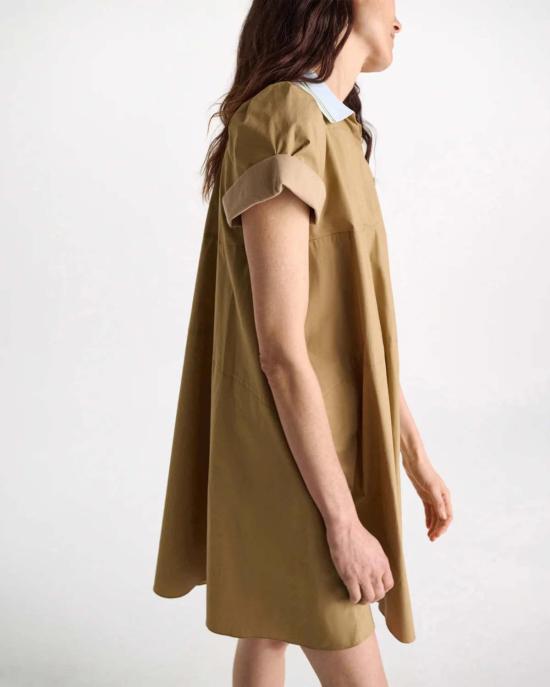  도로시 슈마허 숏 원피스 도로테 슈마허 포플린 파워 드레스 브라운 - DOROTHEE SCHUMACHER