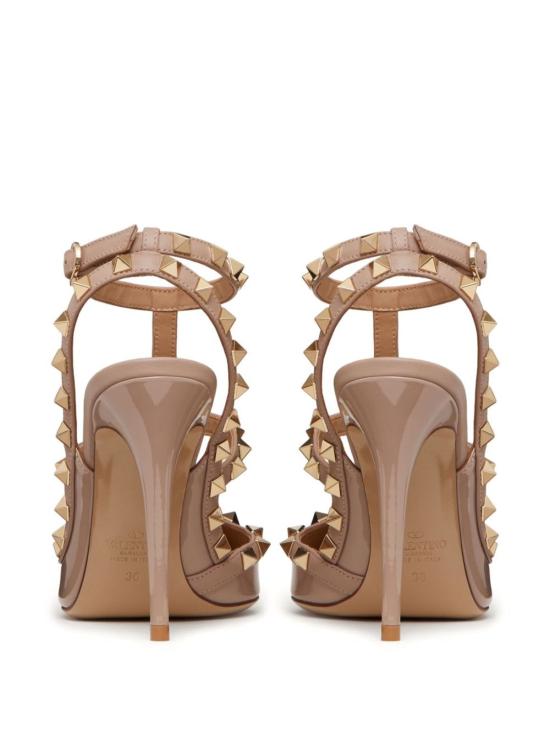  발렌티노 가라바니 힐/펌프스 락스터드 페이턴트 레더 펌프스 파우더 - VALENTINO GARAVANI